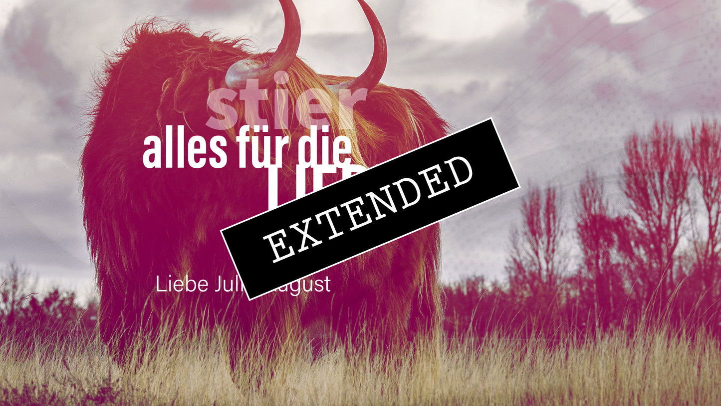 Stier Liebe Juli | August extended: Alles andersđź’“đź’–
