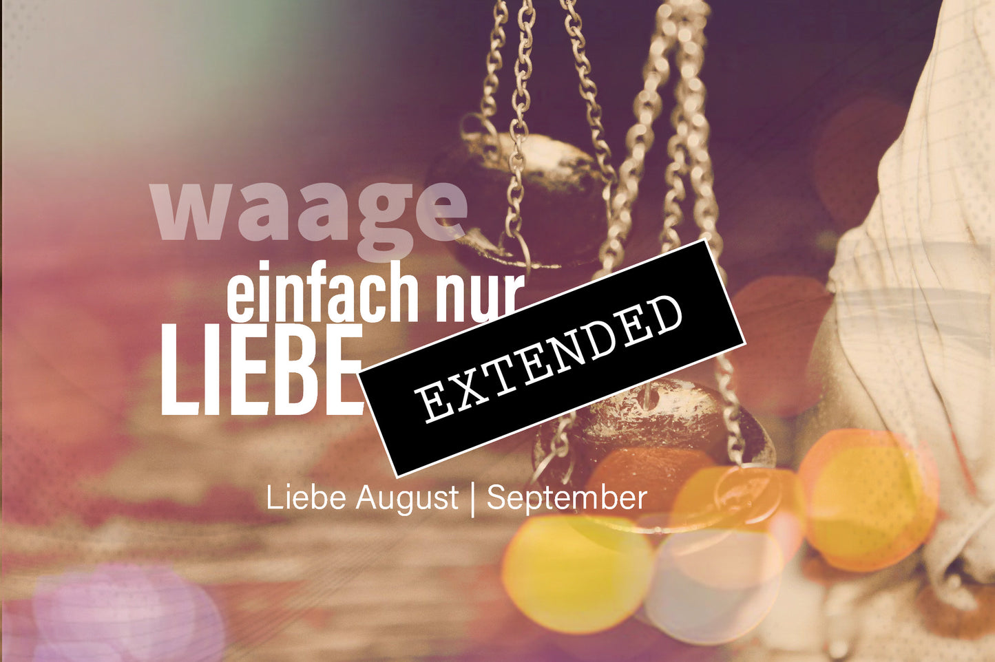 Waage Liebe August | September extended: Tragende Liebe❤️❤️